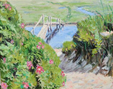 <b>Brian Mangaudis</b></br> <i>Red River Bridge, Harwich</i> </br>Oil</br>16x20"</br>$850