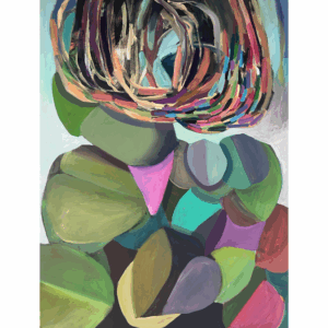 An abstract images with colorful shapes