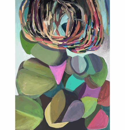 An abstract images with colorful shapes