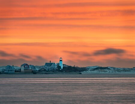 <b>Dimitry Papkov</b></br> <i>Morning Light Over Sandy Neck Light</i> </br>Photography</br>16x20"</br>$325