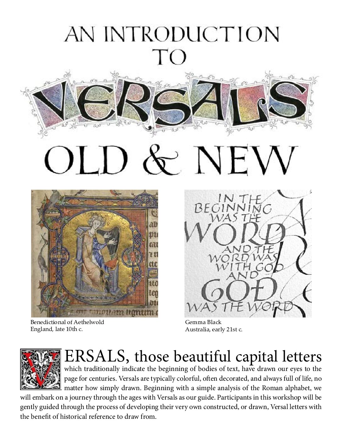 An Introduction to Versals Old and New with Rick Paulus